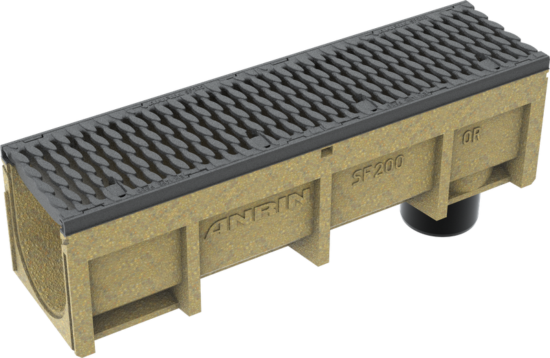 Image SF-200_Rinnenkörper_mit_Rohrstutzen_sw