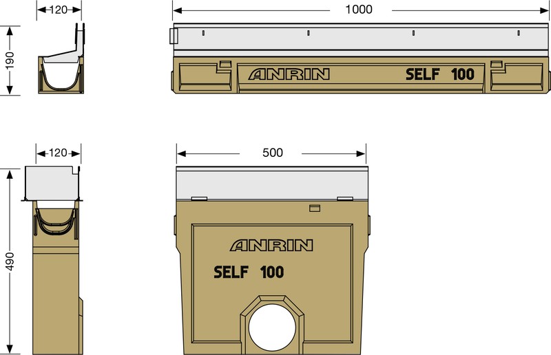 Gutter Size Image For channel (slotted top)