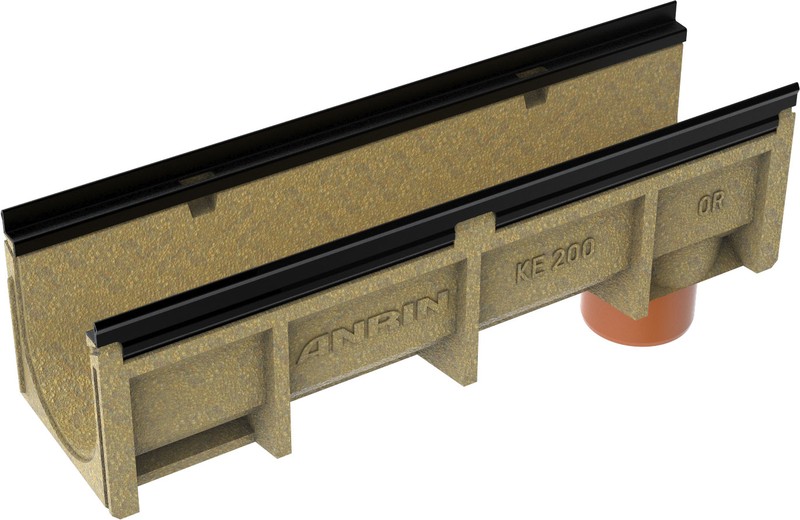Image Rinnenkörper-KE_200_KTL_mit_Rohrstutzen